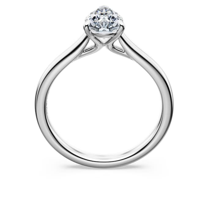 Δαχτυλίδι Eternity Solitaire με διαμάντια εργαστηριακής καλλιέργειας 1 καράτι συνολικά, σχήμα αχλαδιού, λευκόχρυσο 14K Δαχτυλίδι Eternity Solitaire με διαμάντια εργαστηριακής καλλιέργειας 1 καράτι συνολικά, σχήμα αχλαδιού, λευκόχρυσο 14K