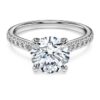 Δαχτυλίδι Eternity Solitaire με διαμάντια που έχουν δημιουργηθεί σε εργαστήριο, συνολικού βάρους 2,2 καρατίων, στρογγυλού σχήματος, από λευκό χρυσό 14K Δαχτυλίδι Eternity Solitaire με διαμάντια που έχουν δημιουργηθεί σε εργαστήριο, συνολικού βάρους 2,2 καρατίων, στρογγυλού σχήματος, από λευκό χρυσό 14K