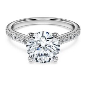 Δαχτυλίδι Eternity Solitaire με διαμάντια που έχουν δημιουργηθεί σε εργαστήριο, συνολικού βάρους 2,2 καρατίων, στρογγυλού σχήματος, από λευκό χρυσό 14K Δαχτυλίδι Eternity Solitaire με διαμάντια που έχουν δημιουργηθεί σε εργαστήριο, συνολικού βάρους 2,2 καρατίων, στρογγυλού σχήματος, από λευκό χρυσό 14K