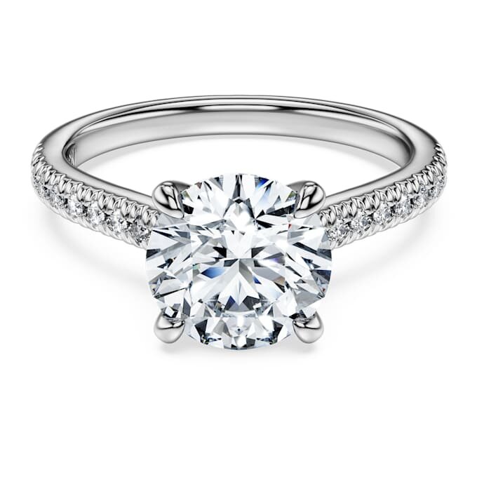 Δαχτυλίδι Eternity Solitaire με διαμάντια που έχουν δημιουργηθεί σε εργαστήριο, συνολικού βάρους 2,2 καρατίων, στρογγυλού σχήματος, από λευκό χρυσό 14K Δαχτυλίδι Eternity Solitaire με διαμάντια που έχουν δημιουργηθεί σε εργαστήριο, συνολικού βάρους 2,2 καρατίων, στρογγυλού σχήματος, από λευκό χρυσό 14K