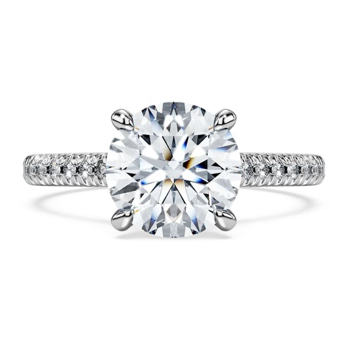Δαχτυλίδι Eternity Solitaire με διαμάντια που έχουν δημιουργηθεί σε εργαστήριο, συνολικού βάρους 2,2 καρατίων, στρογγυλού σχήματος, από λευκό χρυσό 14K Δαχτυλίδι Eternity Solitaire με διαμάντια που έχουν δημιουργηθεί σε εργαστήριο, συνολικού βάρους 2,2 καρατίων, στρογγυλού σχήματος, από λευκό χρυσό 14K
