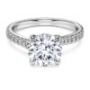Δαχτυλίδι Eternity Solitaire με διαμάντια που έχουν δημιουργηθεί σε εργαστήριο, συνολικού βάρους 2,25 καρατίων, στρογγυλό σχήμα, λευκό χρυσό 14K Δαχτυλίδι Eternity Solitaire με διαμάντια που έχουν δημιουργηθεί σε εργαστήριο, συνολικού βάρους 2,25 καρατίων, στρογγυλό σχήμα, λευκό χρυσό 14K