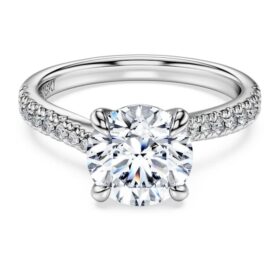 Δαχτυλίδι Eternity Solitaire με διαμάντια που έχουν δημιουργηθεί σε εργαστήριο, συνολικού βάρους 2,25 καρατίων, στρογγυλό σχήμα, λευκό χρυσό 14K Δαχτυλίδι Eternity Solitaire με διαμάντια που έχουν δημιουργηθεί σε εργαστήριο, συνολικού βάρους 2,25 καρατίων, στρογγυλό σχήμα, λευκό χρυσό 14K