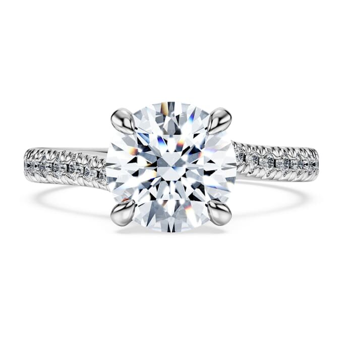 Δαχτυλίδι Eternity Solitaire με διαμάντια που έχουν δημιουργηθεί σε εργαστήριο, συνολικού βάρους 2,25 καρατίων, στρογγυλό σχήμα, λευκό χρυσό 14K Δαχτυλίδι Eternity Solitaire με διαμάντια που έχουν δημιουργηθεί σε εργαστήριο, συνολικού βάρους 2,25 καρατίων, στρογγυλό σχήμα, λευκό χρυσό 14K