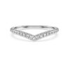 Δαχτυλίδι Eternity V Band με διαμάντια εργαστηριακής καλλιέργειας 0,25 καράτια συνολικά, στρογγυλό σχήμα, λευκόχρυσο 14K Δαχτυλίδι Eternity V Band με διαμάντια εργαστηριακής καλλιέργειας 0,25 καράτια συνολικά, στρογγυλό σχήμα, λευκόχρυσο 14K