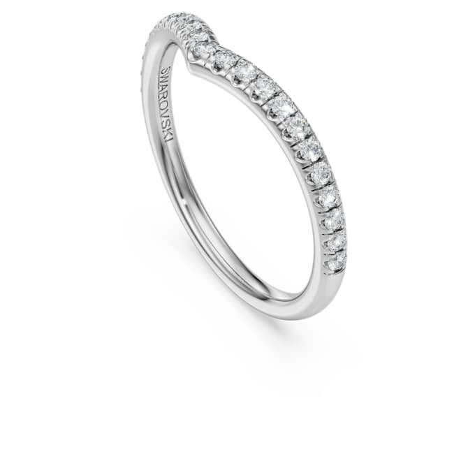 Δαχτυλίδι Eternity V Band με διαμάντια εργαστηριακής καλλιέργειας 0,25 καράτια συνολικά, στρογγυλό σχήμα, λευκόχρυσο 14K Δαχτυλίδι Eternity V Band με διαμάντια εργαστηριακής καλλιέργειας 0,25 καράτια συνολικά, στρογγυλό σχήμα, λευκόχρυσο 14K