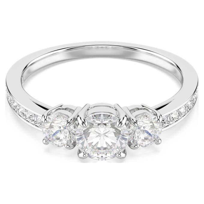 Δαχτυλίδι Stilla Attract με στρογγυλή κοπή, λευκό, φινίρισμα σε αποχρώσεις του ασημιού Δαχτυλίδι Stilla Attract με στρογγυλή κοπή, λευκό, φινίρισμα σε αποχρώσεις του ασημιού