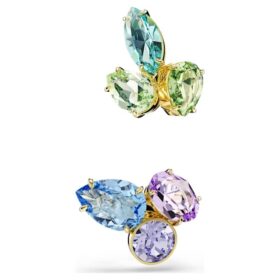 Gema Ear Cuffs Ασύμμετρο σχέδιο, μικτή κοπή, πολύχρωμα, επιχρυσωμένα