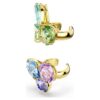 Gema Ear Cuffs Ασύμμετρο σχέδιο, μικτή κοπή, πολύχρωμα, επιχρυσωμένα