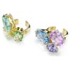 Gema Ear Cuffs Ασύμμετρο σχέδιο, μικτή κοπή, πολύχρωμα, επιχρυσωμένα