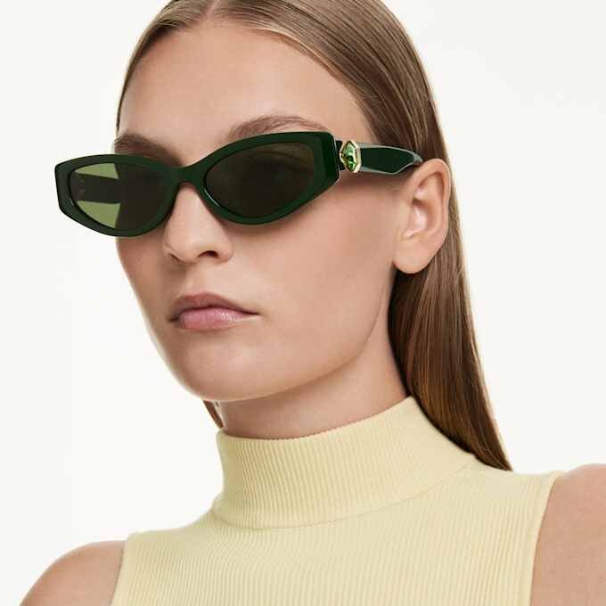 Γυαλιά ηλίου σε σχήμα «Cat-Eye», Sk6045, πράσινα Γυαλιά ηλίου σε σχήμα «Cat-Eye», Sk6045, πράσινα