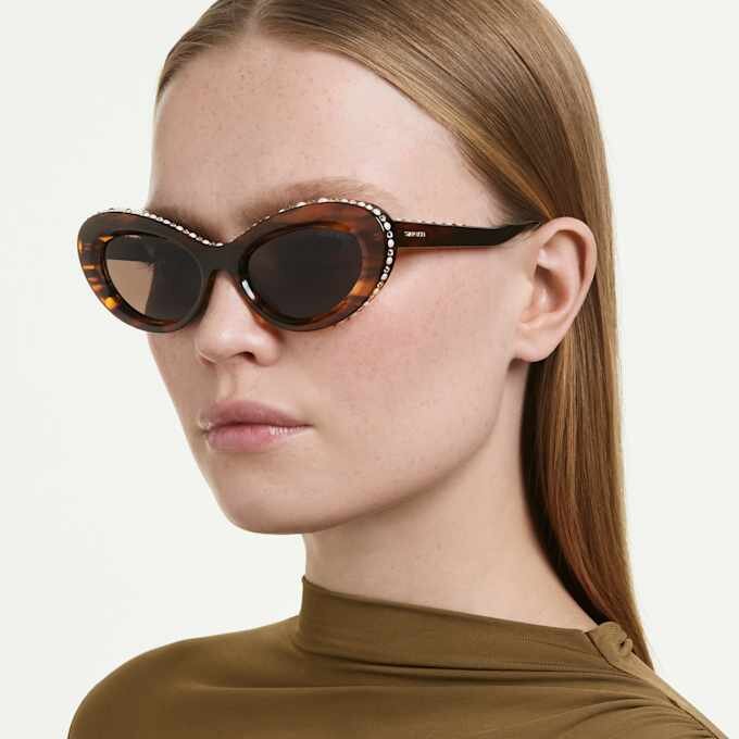 Γυαλιά ηλίου σε σχήμα «Cat-Eye», Sk6061U, Καφέ Γυαλιά ηλίου σε σχήμα «Cat-Eye», Sk6061U, Καφέ