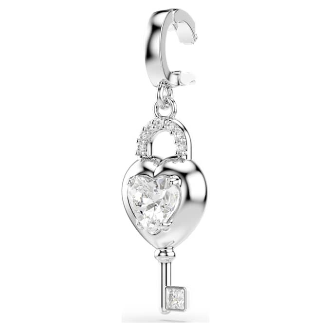 Idyllia Charm Mixed Cuts, Καρδιά με κλειδί, Λευκό, Επιμεταλλωμένο με ρόδιο Idyllia Charm Mixed Cuts, Καρδιά με κλειδί, Λευκό, Επιμεταλλωμένο με ρόδιο