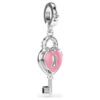 Idyllia Charm Mixed Cuts, Καρδιά με κλειδί, Λευκό, Επιμεταλλωμένο με ρόδιο Idyllia Charm Mixed Cuts, Καρδιά με κλειδί, Λευκό, Επιμεταλλωμένο με ρόδιο