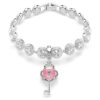 Idyllia Charm Mixed Cuts, Καρδιά με κλειδί, Λευκό, Επιμεταλλωμένο με ρόδιο Idyllia Charm Mixed Cuts, Καρδιά με κλειδί, Λευκό, Επιμεταλλωμένο με ρόδιο