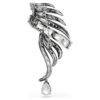 Καρφίτσα «Feather» της συλλογής Vienna, λευκή, επιμεταλλωμένη με ρουθήνιο Καρφίτσα «Feather» της συλλογής Vienna, λευκή, επιμεταλλωμένη με ρουθήνιο