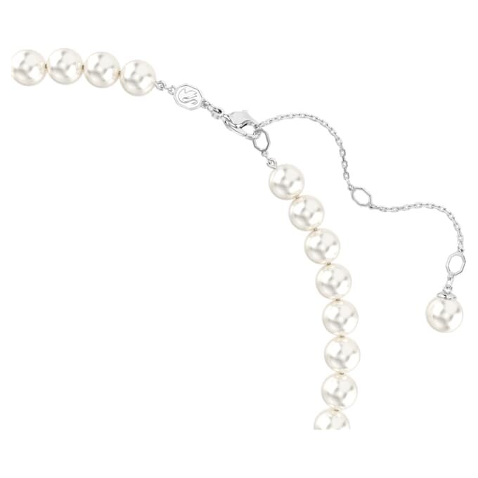 Κολιέ Ariana Grande X Swarovski με κρυστάλλινο μαργαριτάρι, κοπή καρδιάς, καρδιά, λευκό, επιροδιωμένο Κολιέ Ariana Grande X Swarovski με κρυστάλλινο μαργαριτάρι, κοπή καρδιάς, καρδιά, λευκό, επιροδιωμένο