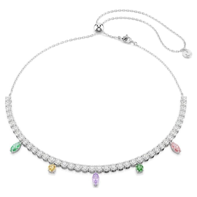 Κολιέ Ariana Grande X Swarovski με μικτή κοπή, πολύχρωμο, επιροδιωμένο Κολιέ Ariana Grande X Swarovski με μικτή κοπή, πολύχρωμο, επιροδιωμένο