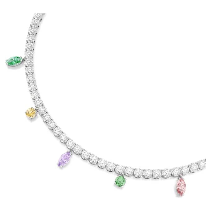 Κολιέ Ariana Grande X Swarovski με μικτή κοπή, πολύχρωμο, επιροδιωμένο Κολιέ Ariana Grande X Swarovski με μικτή κοπή, πολύχρωμο, επιροδιωμένο