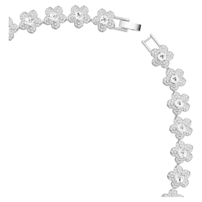 Κολιέ Ariana Grande X Swarovski με στρογγυλή κοπή, λουλούδι, λευκό, επιροδιωμένο Κολιέ Ariana Grande X Swarovski με στρογγυλή κοπή, λουλούδι, λευκό, επιροδιωμένο
