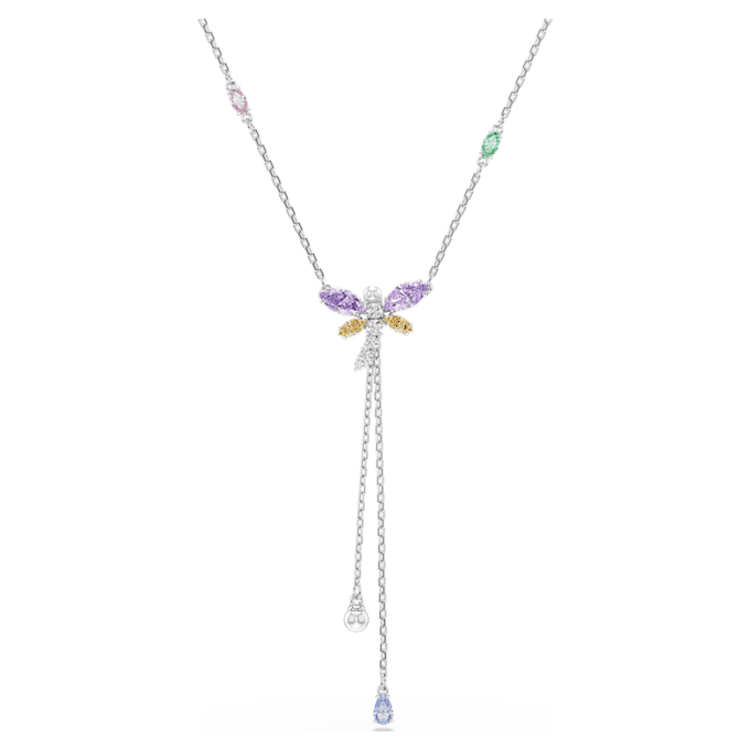 Κολιέ Ariana Grande X Swarovski σε σχήμα Y με μικτή κοπή, λιβελούλα, πολύχρωμο, επιροδιωμένο Κολιέ Ariana Grande X Swarovski σε σχήμα Y με μικτή κοπή, λιβελούλα, πολύχρωμο, επιροδιωμένο