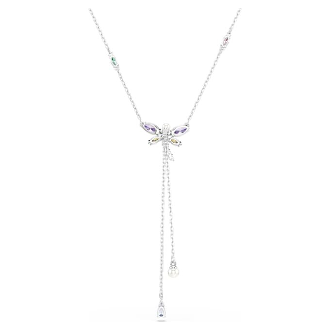 Κολιέ Ariana Grande X Swarovski σε σχήμα Y με μικτή κοπή, λιβελούλα, πολύχρωμο, επιροδιωμένο Κολιέ Ariana Grande X Swarovski σε σχήμα Y με μικτή κοπή, λιβελούλα, πολύχρωμο, επιροδιωμένο