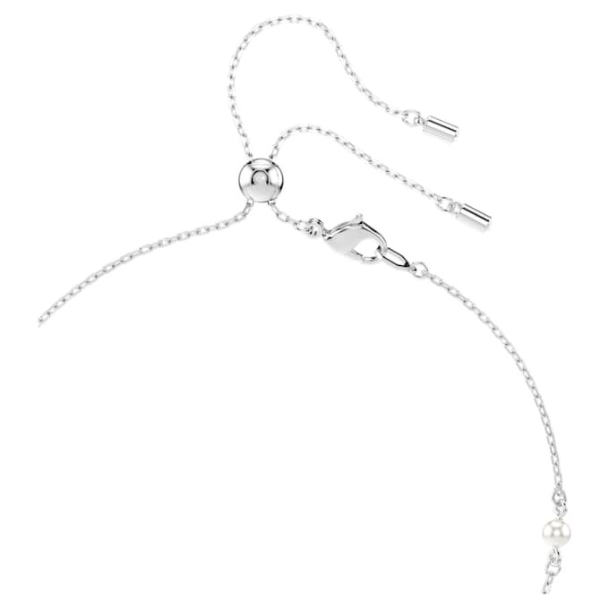 Κολιέ Ariana Grande X Swarovski Y με μικτή κοπή, κρυστάλλινο μαργαριτάρι, καρδιά, λευκό, επιροδιωμένο Κολιέ Ariana Grande X Swarovski Y με μικτή κοπή, κρυστάλλινο μαργαριτάρι, καρδιά, λευκό, επιροδιωμένο