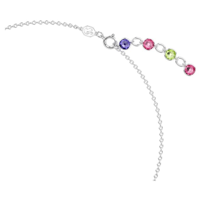 Κολιέ Gema με μικτή κοπή, πολύχρωμο, επιροδιωμένο Κολιέ Gema με μικτή κοπή, πολύχρωμο, επιροδιωμένο