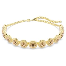 Κολιέ Una Angelic με στρογγυλή κοπή, καραμέλα, επιχρυσωμένο Κολιέ Una Angelic με στρογγυλή κοπή, καραμέλα, επιχρυσωμένο