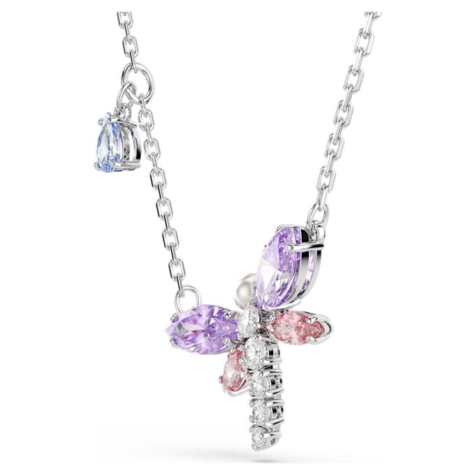 Κρεμαστό Ariana Grande X Swarovski με μικτή κοπή, λιβελλούλα, πολύχρωμο, επιροδιωμένο Κρεμαστό Ariana Grande X Swarovski με μικτή κοπή, λιβελλούλα, πολύχρωμο, επιροδιωμένο