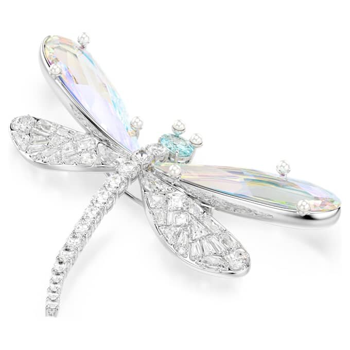 Κρεμαστό και καρφίτσα Ariana Grande X Swarovski με κρυστάλλινη πέρλα, μικτές κοπές, λιβελλούλα, λευκό, επιροδιωμένο Κρεμαστό και καρφίτσα Ariana Grande X Swarovski με κρυστάλλινη πέρλα, μικτές κοπές, λιβελλούλα, λευκό, επιροδιωμένο