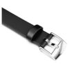 Λουράκι ρολογιού πλάτους 12 mm (0,47″), δέρμα, μαύρο, ανοξείδωτο ατσάλι