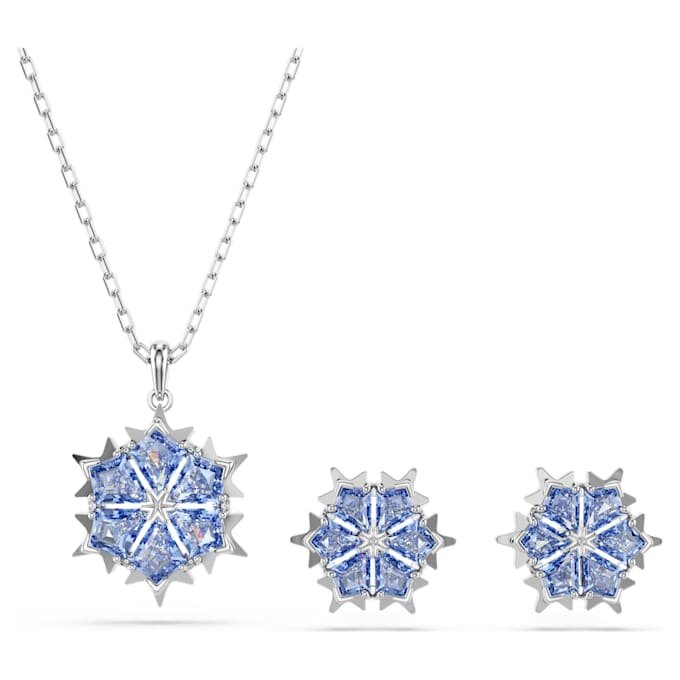 Μαγικό σετ «Snowflake», μπλε, επιροδιωμένο Μαγικό σετ «Snowflake», μπλε, επιροδιωμένο