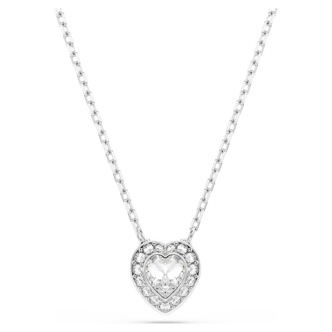 Μενταγιόν Ariana Grande X Swarovski με μικτή κοπή, καρδιά, λευκό, επιμεταλλωμένο με ρόδιο Μενταγιόν Ariana Grande X Swarovski με μικτή κοπή, καρδιά, λευκό, επιμεταλλωμένο με ρόδιο