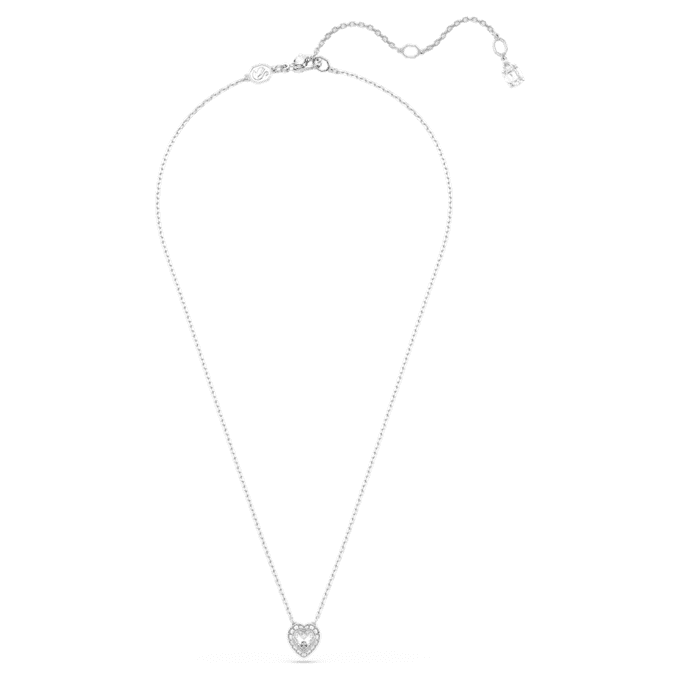 Μενταγιόν Ariana Grande X Swarovski με μικτή κοπή, καρδιά, λευκό, επιμεταλλωμένο με ρόδιο Μενταγιόν Ariana Grande X Swarovski με μικτή κοπή, καρδιά, λευκό, επιμεταλλωμένο με ρόδιο