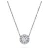 Μενταγιόν Eternity Halo Solitaire με διαμάντια εργαστηριακής καλλιέργειας 0,23 καράτια συνολικά, στρογγυλό σχήμα, ασήμι 925 Μενταγιόν Eternity Halo Solitaire με διαμάντια εργαστηριακής καλλιέργειας 0,23 καράτια συνολικά, στρογγυλό σχήμα, ασήμι 925