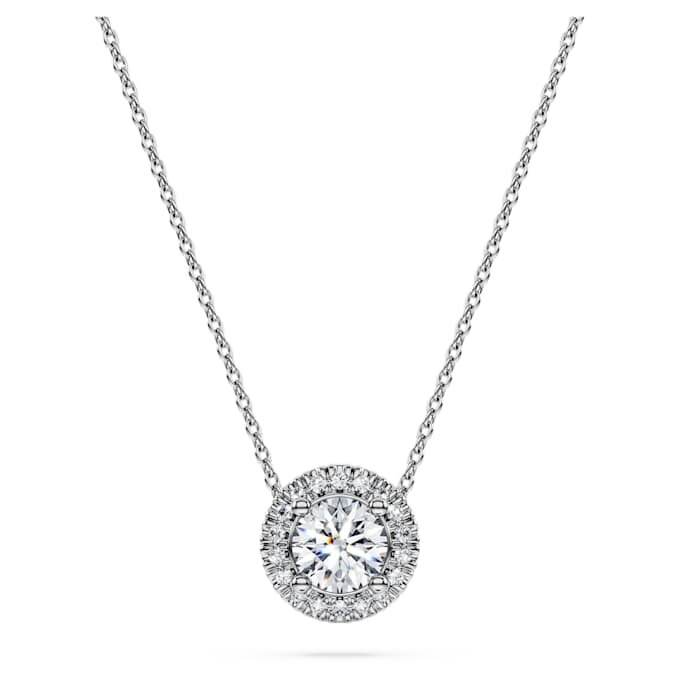 Μενταγιόν Eternity Halo Solitaire με διαμάντια εργαστηριακής καλλιέργειας 0,59 καράτια συνολικά, στρογγυλό σχήμα, λευκό χρυσό 14K Μενταγιόν Eternity Halo Solitaire με διαμάντια εργαστηριακής καλλιέργειας 0,59 καράτια συνολικά, στρογγυλό σχήμα, λευκό χρυσό 14K