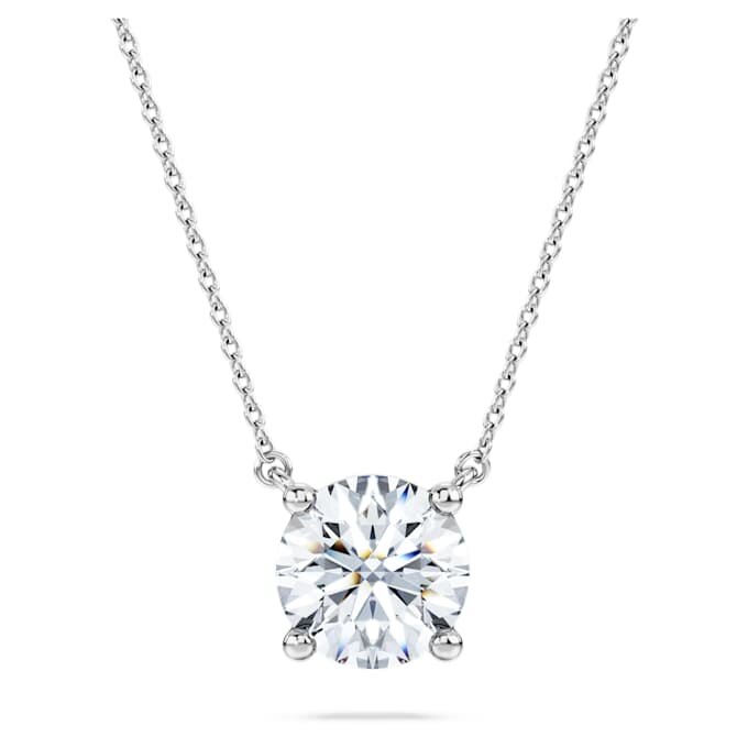 Μενταγιόν Eternity Solitaire με διαμάντια εργαστηριακής καλλιέργειας 2 καράτια συνολικά, στρογγυλό σχήμα, λευκό χρυσό 14K Μενταγιόν Eternity Solitaire με διαμάντια εργαστηριακής καλλιέργειας 2 καράτια συνολικά, στρογγυλό σχήμα, λευκό χρυσό 14K