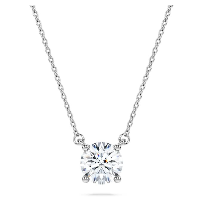 Μενταγιόν Eternity Solitaire με διαμάντια που έχουν δημιουργηθεί σε εργαστήριο, συνολικού βάρους 1 Ct, στρογγυλό σχήμα, 14K λευκόχρυσο Μενταγιόν Eternity Solitaire με διαμάντια που έχουν δημιουργηθεί σε εργαστήριο, συνολικού βάρους 1 Ct, στρογγυλό σχήμα, 14K λευκόχρυσο