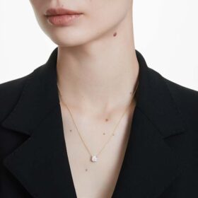 Μενταγιόν Eternity Solitaire με διαμάντια που έχουν δημιουργηθεί σε εργαστήριο, συνολικού βάρους 1 Ct, στρογγυλό σχήμα, κίτρινο χρυσό 14K