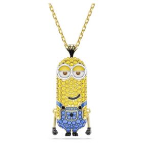 Μενταγιόν Minions Kevin με pavé, πολύχρωμο, επιχρυσωμένο