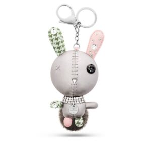 Μπρελόκ για τσάντα Mathilde Rabbit, γκρι, ανοξείδωτο ατσάλι