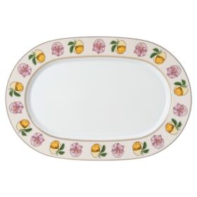 Πιατέλα Idyllia από πορσελάνη, μοτίβο Crystal Print, Lily Citron, μικρή, πολύχρωμη