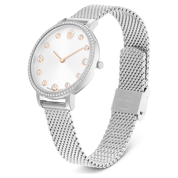 Ρολόι Clarica Swiss Made, μεταλλικό βραχιόλι, ασημί χρώμα, ανοξείδωτο ατσάλι Ρολόι Clarica Swiss Made, μεταλλικό βραχιόλι, ασημί χρώμα, ανοξείδωτο ατσάλι