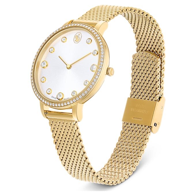 Ρολόι Clarica Swiss Made, μεταλλικό βραχιόλι, χρυσό χρώμα, φινίρισμα χρυσού χρώματος Ρολόι Clarica Swiss Made, μεταλλικό βραχιόλι, χρυσό χρώμα, φινίρισμα χρυσού χρώματος