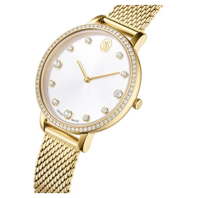 Ρολόι Clarica Swiss Made, μεταλλικό βραχιόλι, χρυσό χρώμα, φινίρισμα χρυσού χρώματος Ρολόι Clarica Swiss Made, μεταλλικό βραχιόλι, χρυσό χρώμα, φινίρισμα χρυσού χρώματος