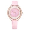 Ρολόι Crystalline Aura Swiss Made, δερμάτινο λουράκι, ροζ, φινίρισμα σε απόχρωση ροζ χρυσού Ρολόι Crystalline Aura Swiss Made, δερμάτινο λουράκι, ροζ, φινίρισμα σε απόχρωση ροζ χρυσού