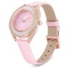 Ρολόι Crystalline Aura Swiss Made, δερμάτινο λουράκι, ροζ, φινίρισμα σε απόχρωση ροζ χρυσού Ρολόι Crystalline Aura Swiss Made, δερμάτινο λουράκι, ροζ, φινίρισμα σε απόχρωση ροζ χρυσού