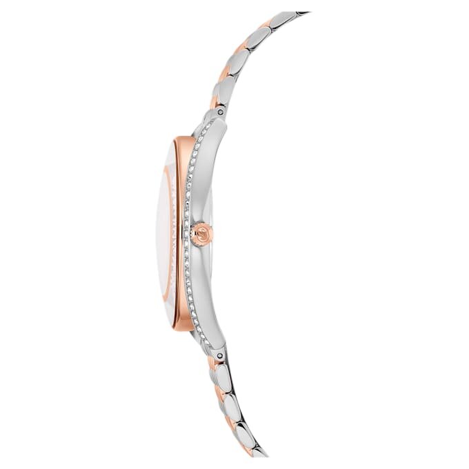 Ρολόι Crystalline Aura Swiss Made, μεταλλικό βραχιόλι, χρώμα ροζ χρυσού, φινίρισμα από μείγμα μετάλλων Ρολόι Crystalline Aura Swiss Made, μεταλλικό βραχιόλι, χρώμα ροζ χρυσού, φινίρισμα από μείγμα μετάλλων