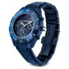 Ρολόι Dextera Chrono 39 mm, ελβετικής κατασκευής, μεταλλικό βραχιόλι, μπλε, μπλε φινίρισμα